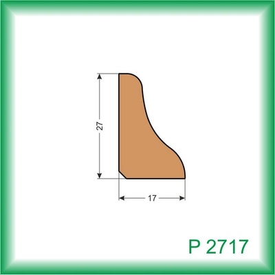 Kodrefa Drevená lišta P 2717 2 m