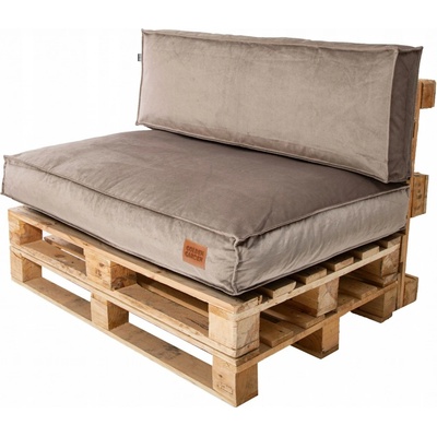 Golden Garden Paletové sedenie GG55 podsedák a vankúš 120 x 80 x 15 cm cappuccino