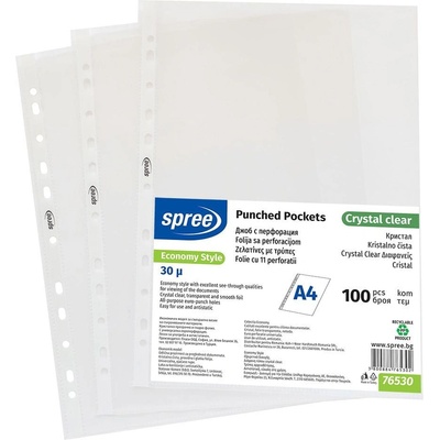 Spree Джоб с перфорация, кристал, А4, 30 economy (3800884765319)