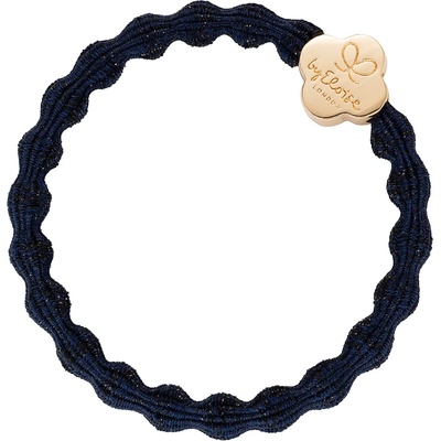 By Eloise London Metallic Gold Quatrefoil Ластик за коса за жени цвят Navy