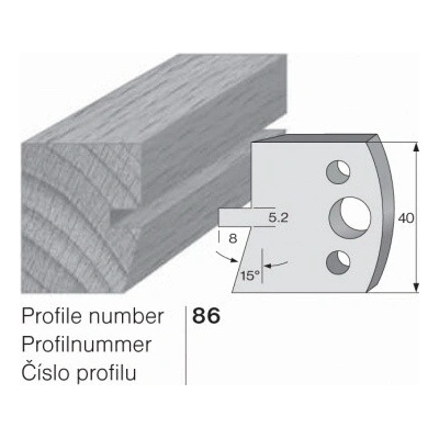 IGM profil 086 - pár omezovačů 40x4mm SP