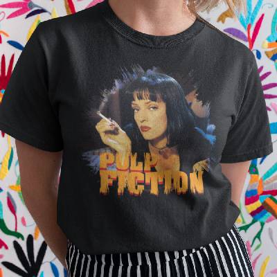 Tričko s potlačou Pulp Fiction čierna