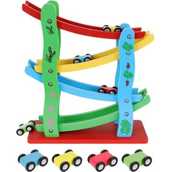 Kruzzel 9349 Barevná závodní dráha 4 autíčka