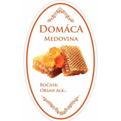 Samolepka na fľašu DOMÁCA MEDOVINA (16ks)