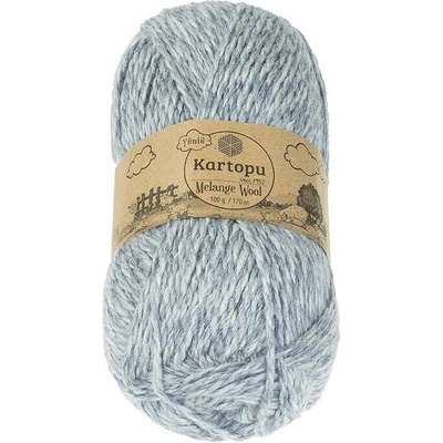 BELLATEX Melange Wool 100 g - 9001 melír modrý