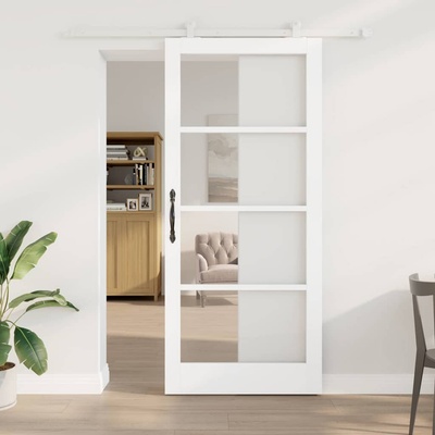 vidaXL Преплъзваща се врата ORKDAL 93 x 211 см Бяло (3332066)