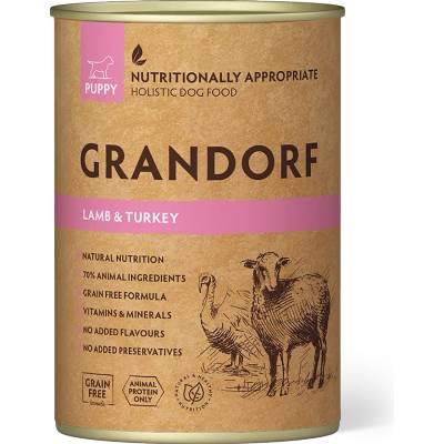 Grandorf Lamb & Turkey Puppy - Хипоалергенна мокра храна за кученца с агнешко и пуешко 400 гр