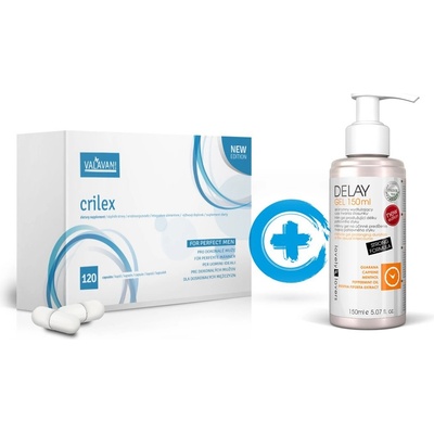 Valavani Akční balíček Crilex 120 kapslí + Delay gel 150ml