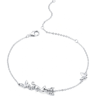 Olivie Stříbrný náramek KOTĚ MEZI MOTÝLY 4476