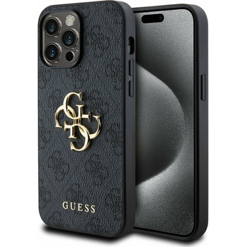 GUESS PU 4G Metal Logo Задна Обвивка за iPhone 14 Pro Max Grey Guess | Siv | МЪЖЕ | UNI