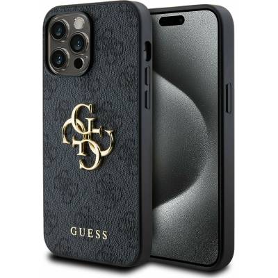 GUESS PU 4G Metal Logo Задна Обвивка за iPhone 14 Pro Max Grey Guess | Siv | МЪЖЕ | UNI