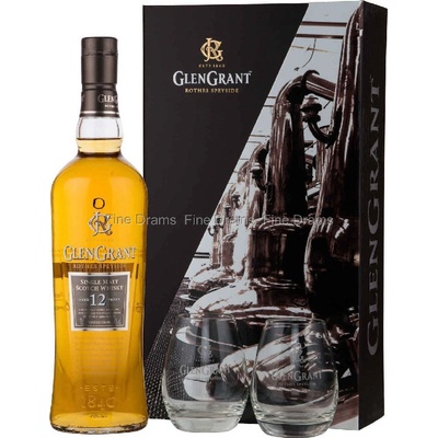 Glen Grant 12y 43% 0,7 l (dárkové balení 2 sklenice)