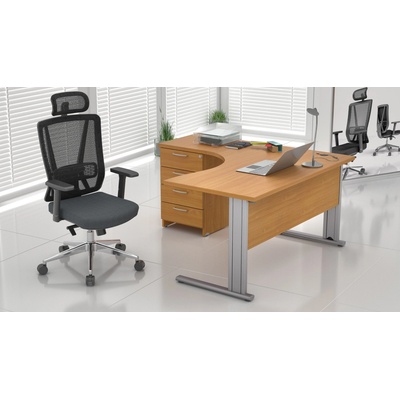 NABYTEK-DESIGNOVY.CZ - ZEP 1.8 11 Sestava kancelářského nábytku Komfort 1.8 buk – Zboží Dáma