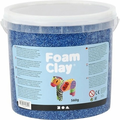 Creative Samotvrdnoucí modelovací pěnová kuličková hmota Foam Clay MODRÁ 560g