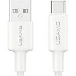 USAMS Кабел USAMS U90 3A за USB-A към USB-C, бял (Usa001678)