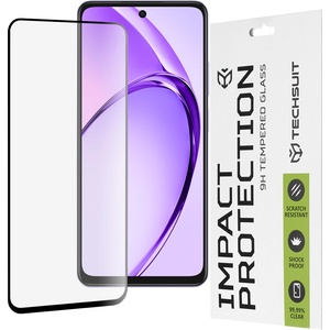 Techsuit Протектор за Oppo A40 4G / A60 5G - 111D Full Cover / Full Glue Glass - Черен
