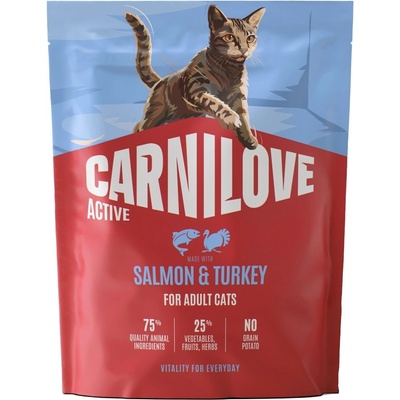 CARNILOVE ACTIVE Cat Dry Made with Salmon & Turkey for Adult All Breeds 0,4 kg