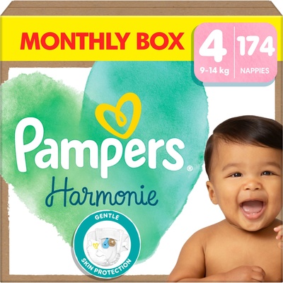 Pampers Harmonie месечен пакет пелени 9-14 кг Maxi 4 (174 бр. ) (81754107)