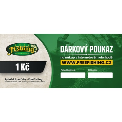 Dárkový poukaz Freefishing od 1 Kč - libovolná hodnota – Zboží Mobilmania