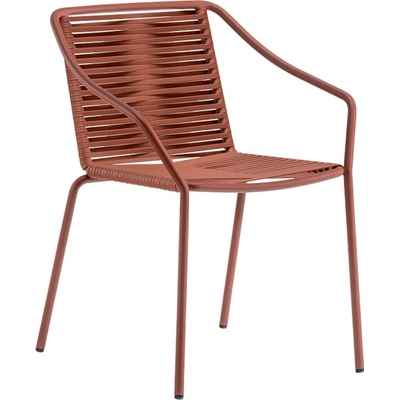 Pedrali Terakotově červená zahradní židle Philía 3905