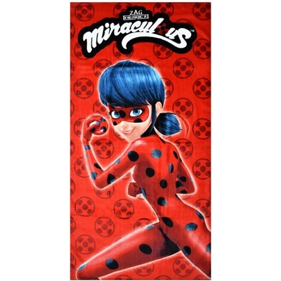 Stamion plážová osuška Kouzelná Beruška Miraculous Ladybug 70 x 140 cm