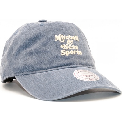 Mitchell & Ness Blast Wash Slouch Gravel Strapback modrá modrá