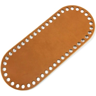 MMboutique Kožené dno na kabelku 30x12 cm koňak