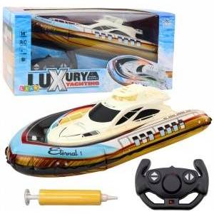 LEAN Toys Luxury Yacht Boat Inflatable Remote Controlled RC LED Lights