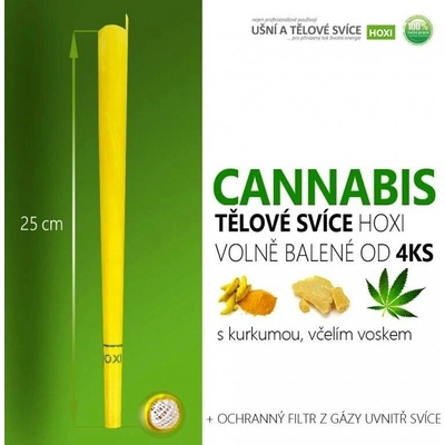 HOXI Tělové svíce s CANNABISEM volně balené
