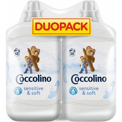 Coccolino Sensitive & Soft koncentrovaný avivážny prostriedok 136 PD 2 x 1700 ml