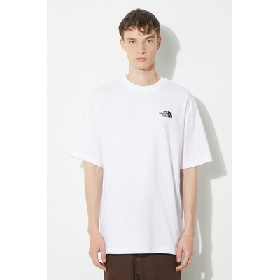 The North Face Памучна тениска The North Face M S/S Essential Oversize Tee в бяло с апликация NF0A87NRFN41 (NF0A87NRFN41)