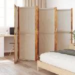 vidaXL Параван за стая, 6 панела, таупе, 420x180 cм (4003366)