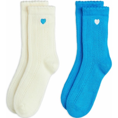 Rodini 2 pack ponožek HEART modré/bílé
