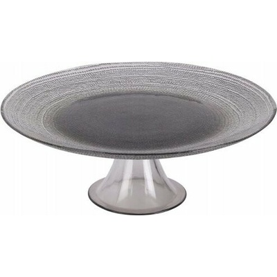 Koopman Skleněný stojan na dorty na noze elegantní černý 28 cm
