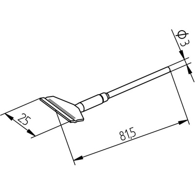 Ersa 0452FDLF250/SB odsávací hrot Velikost hrotů 25 mm Délka hrotů 25 mm Obsah 1 ks