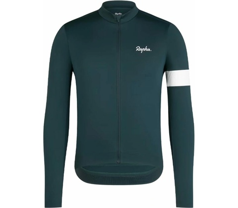 Rapha Core Thermal LS Forest Green/White