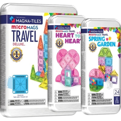 MAGNA-TILES Set microMAGS Travel Set Deluxe, Spring Garden a Heart to Heart