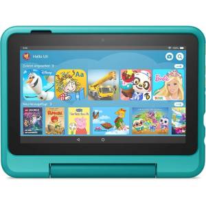 Amazon Child-friendly case for the Fire 7 tablet (only compatible with 12th generation, 2022), for ages 6 and up, teal - 53-028175 (53-028175)