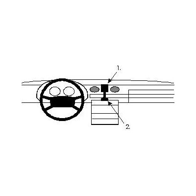 Brodit ProClip montážna konzola na palubnú dosku pre Mercedes Benz 123 (200-300) 76-85, 851516