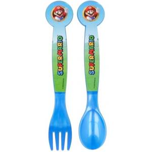 Stor Полипропиленови прибори Stor - Super Mario, 2 броя (21417) - baby
