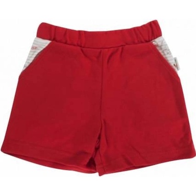 Mamatti Dojčenské bavlnené nohavičky kraťasky Pirát červené
