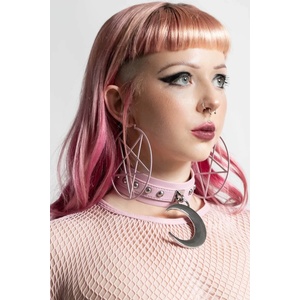KILLSTAR обеци KILLSTAR - Pentagram Hoop - Pastel Pink - KSRA004235