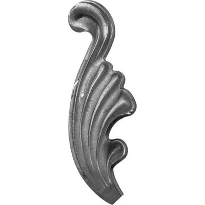 PSG Ozdobný list pre kovaný plot, bránu, zábradlie a mreže 51.063, 90x40 x 2 mm, ľavý