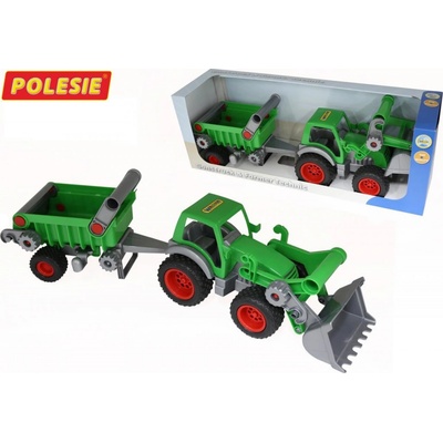 Wader Traktor farmár s lopatou a prívesom