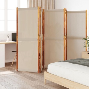 vidaXL Параван за стая, 5 панела, таупе, 350x180 см (4003365)