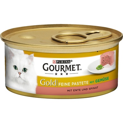 Gourmet Gold cat paštika kachna & špenát 48 x 85 g