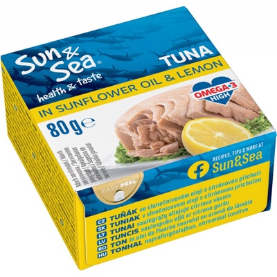 Sun&Sea Tuniak v slnečnicovom oleji s citrónom 80 g