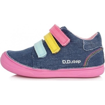 D.D.Step detské dievčenské plátené topánky royal blue