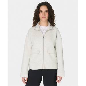 Sweaty betty Поларено горнище с цип SWEATY BETTY Women's Full Zip Fleece - Ice Grey Marl