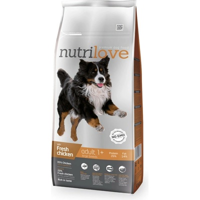 Nutrilove Premium Adult Large L čerstvé kuře 12 kg